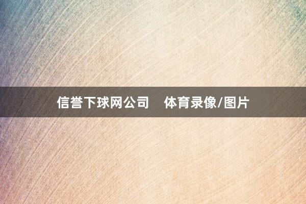 信誉下球网公司    体育录像/图片