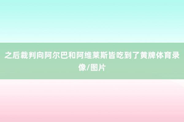 之后裁判向阿尔巴和阿维莱斯皆吃到了黄牌体育录像/图片