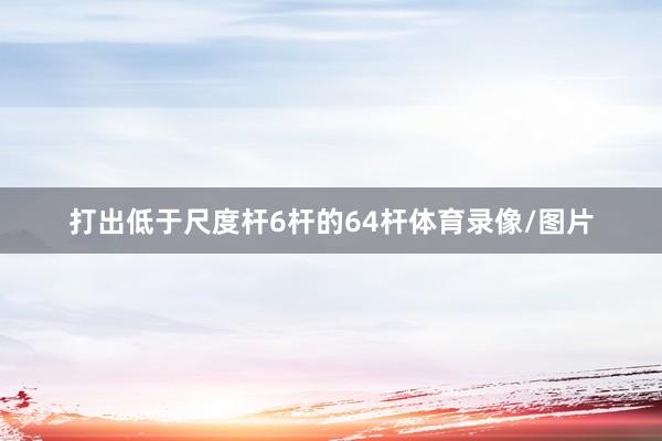 打出低于尺度杆6杆的64杆体育录像/图片