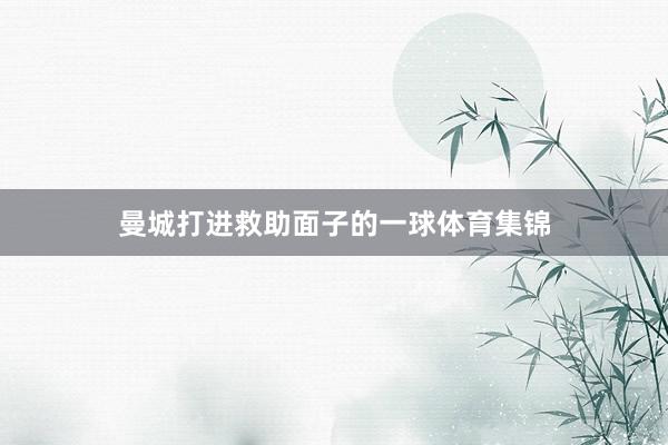 曼城打进救助面子的一球体育集锦