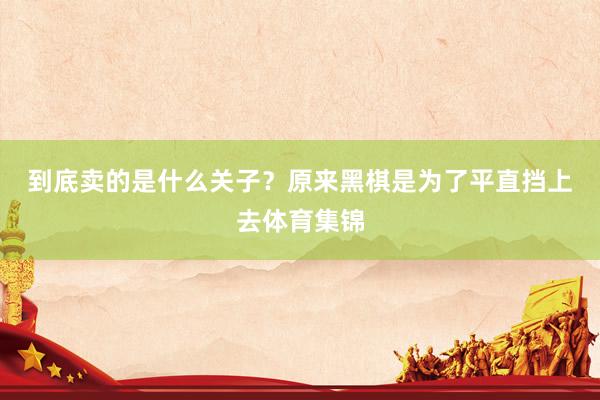 到底卖的是什么关子？　　原来黑棋是为了平直挡上去体育集锦