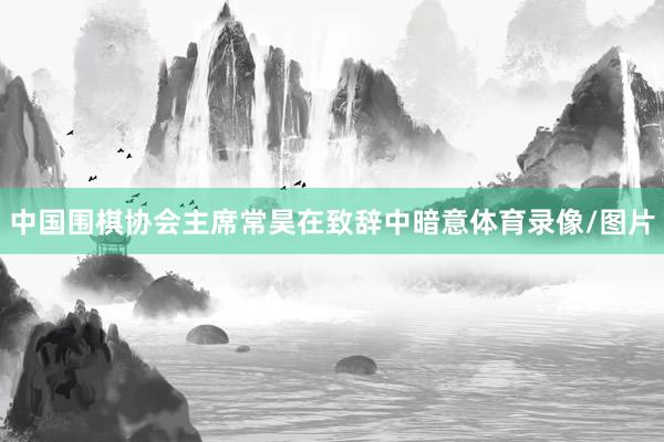 中国围棋协会主席常昊在致辞中暗意体育录像/图片